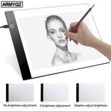 Almofada para tablet com luz led de diamante, acessório para pintura diamante a3 a4 com três níveis de luz led ultrafina regulável para pad com luz led para pintura diamante 2024 - compre barato