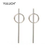 YULUCH 2019 Ethnic African Long Stud Earrings For Women Trendy  Metal Zinc Alloy Round Pop Stud Earrings Fashion Jewelry 2024 - buy cheap