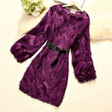 New Sexy Long Sleeve Tassels Dress elegant Women Spring Autumn O-Neck Pullover Sashes purple dresses party night club dress 2020 2024 - buy cheap