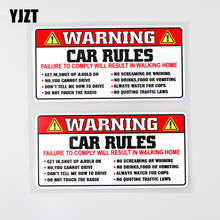 YJZT 2× 13.4CM×6.3CM Car Rules Safety Instructions Labels Decal PVC Car Sticker 12C-0046 2024 - buy cheap