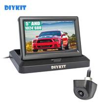 DIYKIT-Monitor con visión nocturna para coche, dispositivo con cámara de marcha atrás, 5 pulgadas, 1024x600 IPS, AHD, 1920x1080P, HD, 170 grados, Starlight, para SUV, MPV, RV 2024 - compra barato