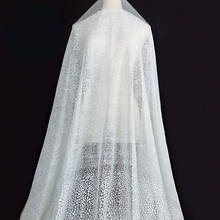 1 jarda fora branco novo estilo bordado artesanal pesado francês africano tule transparente rede de renda tecido para casamento 2024 - compre barato