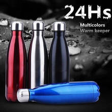 500ML Travel Mug Water Thermos Stainless Steel Double Wall Thermal Cup Bottle Vacuum Cup School Home Tea Coffee Drink Bottle New 2024 - buy cheap