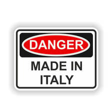 Personality MADE IN ITALY DANGER Warning Vinyl Car Stickers Decals Motorcycl Accessories PVC 15CM*11CM 2024 - buy cheap