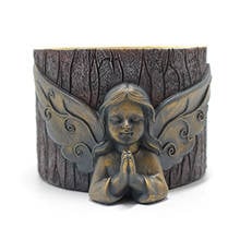 Vaso de escultura de arte de anjo, vaso de flores com asas, estátua 3d para decoração de casa, jardim, arte, decoração, suculentas, plantador 2024 - compre barato