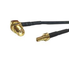 New SMA Female Jack nut Right Angle To CRC9 Straight Male Plug  RG174 Cable Wire 20CM 8" 2024 - buy cheap