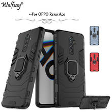 For Reno Ace Case Shockproof Armor Metal Finger Ring Holder Phone Case For OPPO Reno Ace Cover For OPPO Reno Ace 2024 - buy cheap