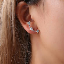 Silver Color Metal Star Stud Earrings for Women Pentagram Star Stud Earrings Classic Five-Pointed Star Ear Statement Jewelry 2024 - buy cheap