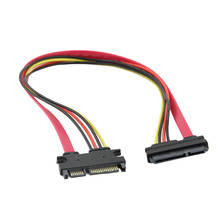 Conectores de Cable divisor nuevos y de alta calidad para Cable de extensión SATA HDD de 30cm, 15 + 7 pines, alimentación de datos macho a hembra, 2021 2024 - compra barato