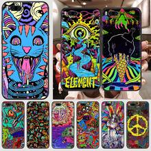 Funda de teléfono de arte psicodélico Hippie para Xiaomi Mi Max Note 3, A2, A3, 8, 9, 9T, 10 Lite Pro, carcasa de tpu con pintura Ultra negra 2024 - compra barato