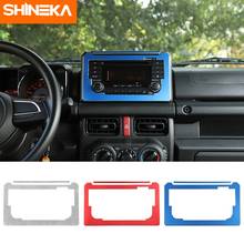 Аксессуары для интерьера SHINEKA для Suzuki Jimny JB64 JB74 2019 2020 2021 декоративная крышка для CD-экрана декоративная рамка наклейки 2024 - купить недорого