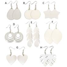 6 Pairs Handmade Wooden Sublimation Blanks Earrings MDF Sublimation Printing Dangle Earrings for Women Jewelry Making 2024 - buy cheap