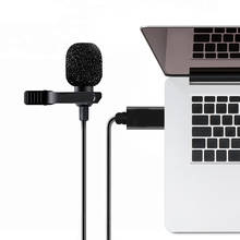 1.5m Mini Portable USB Microphone Condenser Clip-on Lapel Lavalier Mic Wired Mikrofo/Microfon for Phone for Laptop 2024 - buy cheap