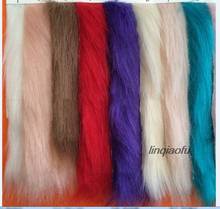 Faux fox fur plush fabric  Artificial plush fabric 2024 - buy cheap