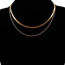Punk Snake Chain Necklace Trendy Personality Double-layer Necklace Statement Jewelry Women Fashion Collares Jewelry XL231 2024 - buy cheap