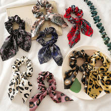 Leopard Rabbit Ear Hair Ties Print Women Hair Scrunchies Vintage Hair Bands Girl Ponytail Holders Female Headwear Hair Accessory 2024 - buy cheap