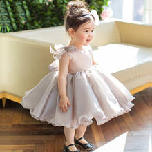 Vestido de gaze sem mangas para crianças, vestido bufante de princesa para meninas vestido de piano infantil 2024 - compre barato