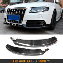 Carbon Fiber Front Bumper Lip Side Splitters for Audi A4 B8 Standard 2009 - 2012 Non Sline Car Front Bumper Lip Splitters 2024 - buy cheap