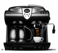 Donlim 1.5l escritório automático expresso máquina de café americano cafeteira cafeteira pote vapor bolha leite frother 20bar tela lcd 2024 - compre barato