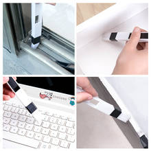2 em 1 multiuso janela porta teclado escova de limpeza limpador + dustpantool nova cor aleatória 2024 - compre barato