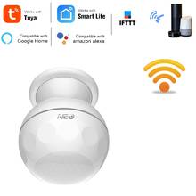 NAS-PD02W WIFI PIR Motion Sensor Detector Tuya Smart Life App Smart Home Automation Alarm System with Bracket 2024 - compre barato