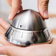 Timer de cozinha de aço inoxidável, com base magnética, temporizador mecânico manual para contagem regressiva, utensílios de cozinha 2024 - compre barato