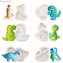 Dinosaur Fondant Silicone Mold DIY Baking Utensils Chocolate Mold Cake Decoration Mold Cartoon Handmade Soap Mold Pastry Tools 2024 - buy cheap