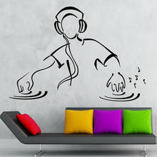 Wall Stickers DJ Music Party Night Club Dance Floor Vinyl Decal Boy Room Wall Decorations Wallpaper Posters Removable A444 2024 - buy cheap