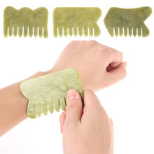 Peine de piedra de Jade Natural para el cuidado de la salud, masajeador de manos con forma de tablero Guasha Gua Sha, gran oferta 2024 - compra barato