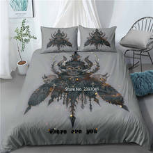 Black Moon Night Print Bedding Set Black Dark Down Quilt Cover Pillowcase Adult Teenager Art Home Knitwear Bedroom Decoration 2024 - buy cheap