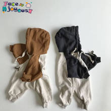 Ropa Infantil con capucha para niños y niñas recién nacidos, peleles de algodón de manga larga con estampado Multicolor, traje 2024 - compra barato