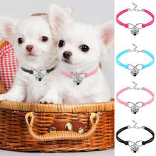 Collar para mascotas con colgante de corazón, Collar para cachorros, perros pequeños, accesorios para mascotas 2024 - compra barato