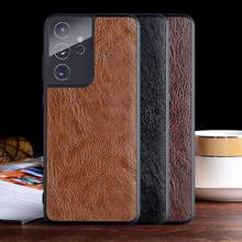 Luxurious leather case for Samsung galaxy S21 Ultra S21 Plus case with Business design ,with TPU+PC 2in1 material 2024 - buy cheap