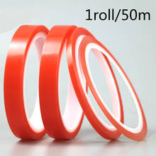 Telephone tape roll, 2mm~10mm*50M, red double-sided transparent tape, used for phone LCD screen 2024 - buy cheap