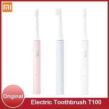 Ультразвуковая электрическая зубная щетка Xiaomi Mijia T100 IPX7, автоматическая Водонепроницаемая ультразвуковая зубная щетка для взрослых с зарядкой от USB 2024 - купить недорого