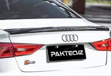 Alerón trasero para maletero de coche, accesorio de fibra de carbono compatible con Audi A3 S3 8V Sedan 2013-2016 2024 - compra barato