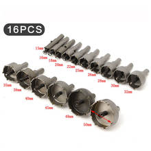 15-50mm 16pcs HSS Hole Saw Set Tungsten Carbide Tip TCT Core Drill Bit Hole Saw for Metal Stainless Steel Cutter Hole Openner 2024 - buy cheap