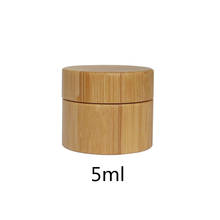 10/20/30pcs Bamboo Cream Jar PP Plastic Container 5G Empty Refillable Bottle Cosmetic Packaging Pot Travel Bamboo Wooden Jar 2024 - buy cheap