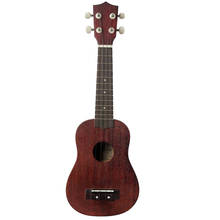 Ukulele acústico de 21 tamanhos, mini guitarra havaiana uke com 4 cordas preto para amantes de música profissional ou amador 2024 - compre barato