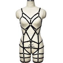 Women Sexy Harness Lingerie Set Suspender Dance Rave Elastic Adjust Bra Bondage Body Cage Black Goth Garter Body Harness Belt 2024 - buy cheap