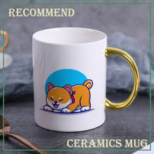 Cartoon Akita dog gold Coffee Mug creative Drinkware Coffee Tea Cups Novelty Gifts milk cup Breakfast Mug Dropshipping KTDW-034 2024 - buy cheap