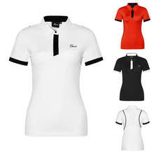 Женская футболка для гольфа, летняя модная спортивная одежда для гольфа, рубашка с коротким рукавом, быстросохнущая дышащая рубашка-поло для дам 2024 - купить недорого