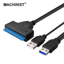 SATA для USB 3,0 7 + 15 22pin кабели адаптера внешняя мощность 2,5 "SSD HDD жесткий диск конвертер последовательный USB 2,0 кабель с DC 2024 - купить недорого
