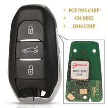 Kutery 5pcs/lot 3 Buttons Smart Remote Car Key Fob 434Mhz Id46 Hitag2 Pcf7953 For Citroen C4 C4L DS4 DS5 With Hu83 Blade 2024 - buy cheap