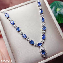 KJJEAXCMY Fine Jewelry Natural Sapphire 925 Sterling Silver Women Pendant Necklace Chain Support Test Beautiful 2024 - buy cheap
