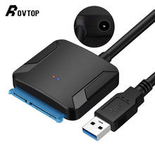 Кабель Rovtop USB 3,0-SATA 3, адаптер Sata-USB, Конвертируемые кабели, Поддержка 2,5 или 3,5 дюйма, внешний адаптер SSD HDD, жесткий диск 2024 - купить недорого