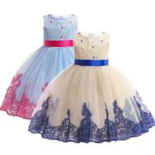 Vestidos infantiles para niñas de verano vestido de princesa infantes niños niñas disfraz Vestidos de Noche vestidos de fiesta de boda de malla 2024 - compra barato