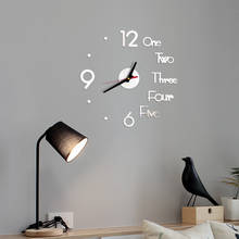 Зеркальные настенные наклейки часы DIY самоклеящиеся настенные часы 3D зеркальная поверхность наклейка на батарейках домашний декор для офиса Часы F1223 2024 - купить недорого