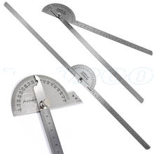 180 Degree 200 /250mm Stainless Steel Adjustable Double-arm Angle Ruler with Round Head Rotary Protractor Tool for Measurement 2024 - buy cheap