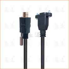 Compatible con HDMI macho a hembra Cable de Audio y Video con bloqueo de tornillos de montaje en Panel para Monitor proyector reproductor de BD PC portátil 1,5 m 2024 - compra barato